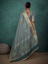 Woven Border Linen Saree